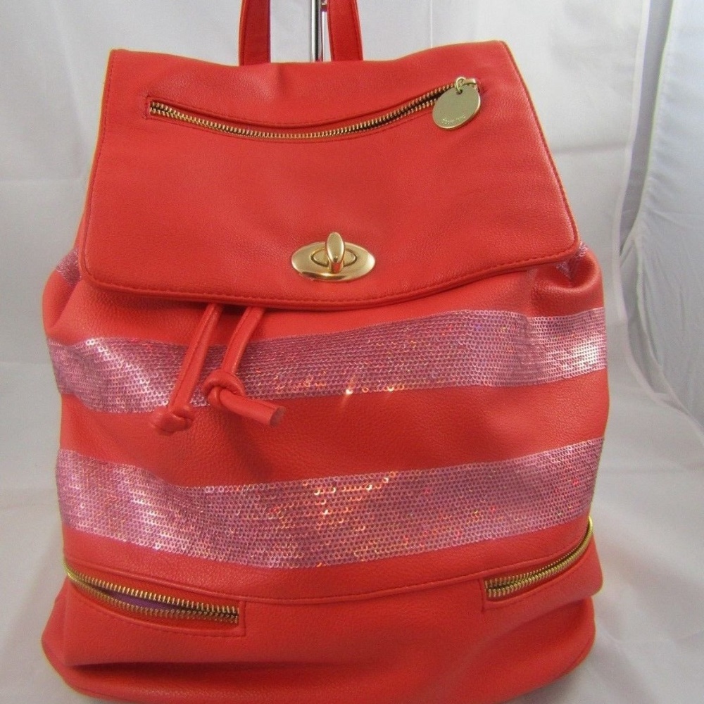 DEUX LUX Large Coral w/Purple Lining Backpack